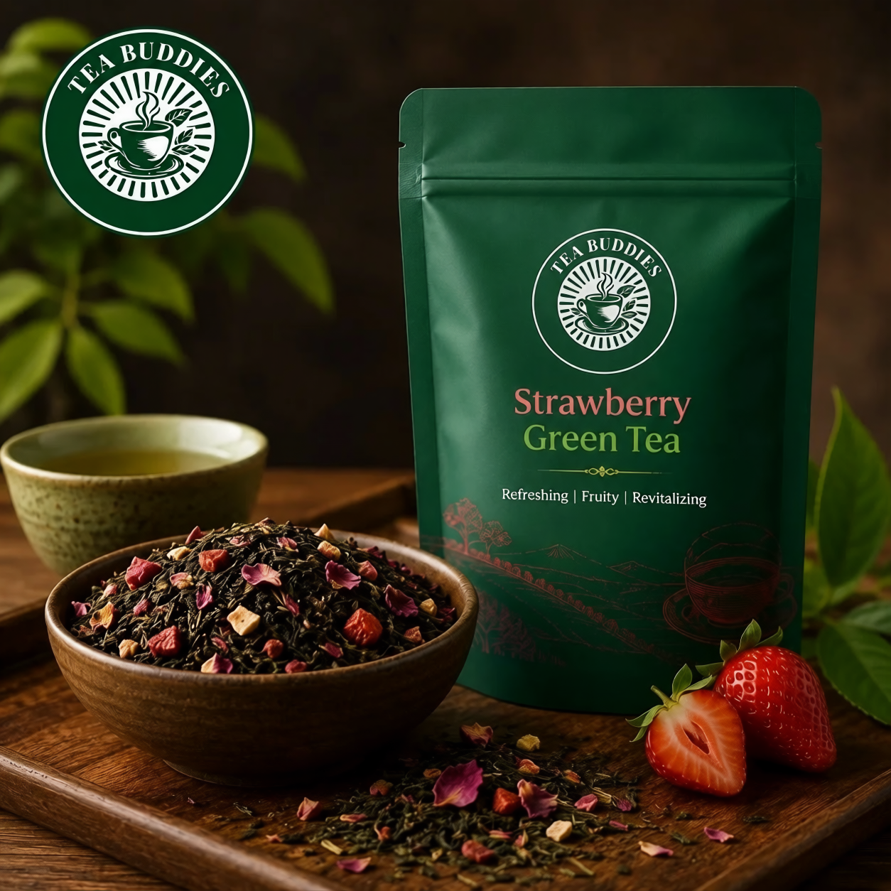 Strawberry Green Tea 250gm