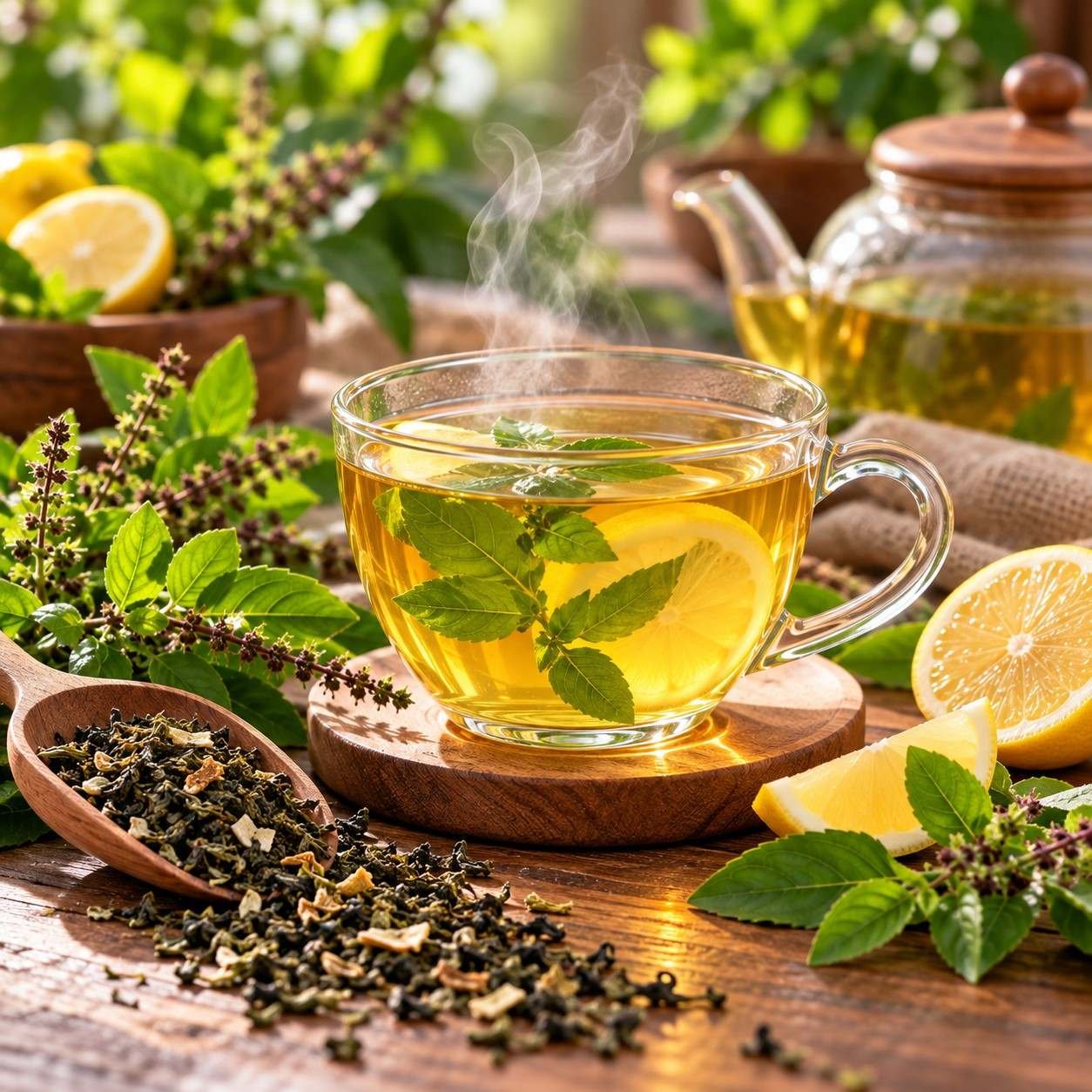 Tulsi Lemon Green Tea